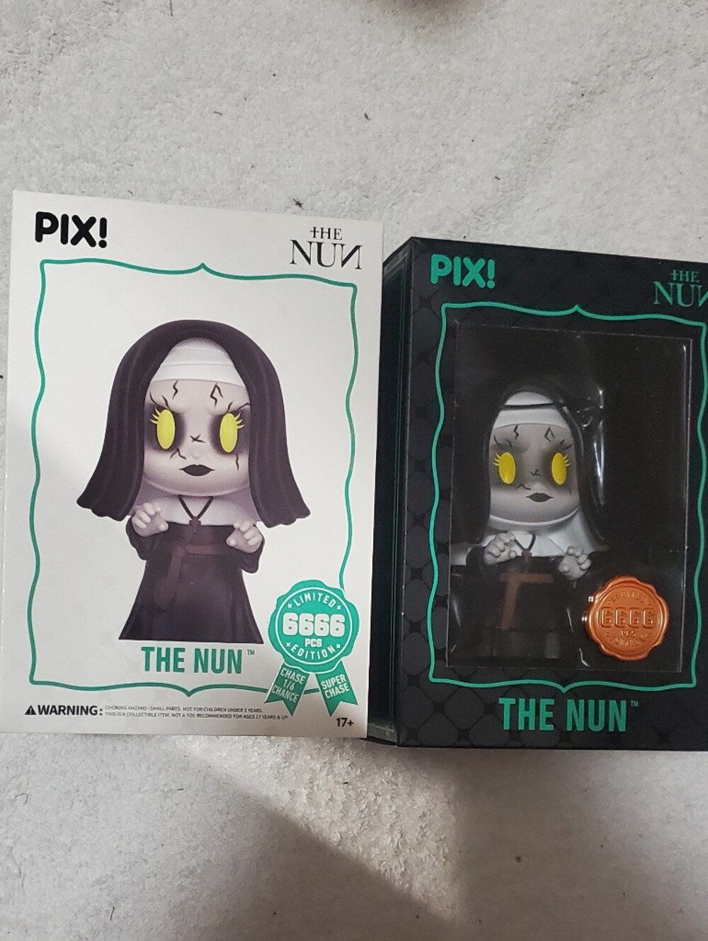 PIXI The Nun Collectible Figure - Black, White & Yellow Eyes